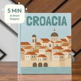 Álbum Travel Coffee Table - Pictoset Portada Paises Prediseñados. Paris, Croacia, Italia, Paris, Japón.