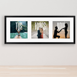 Tus Fotos Aquí - Tríptico Negro 25x62 cm - Pictoset