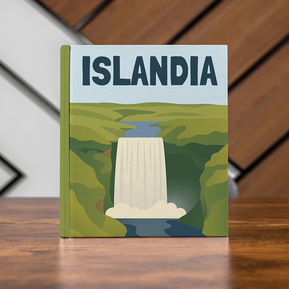 Álbum Travel Coffee Table - Pictoset Portada Prediseñadas como Islandia foto libro cascada