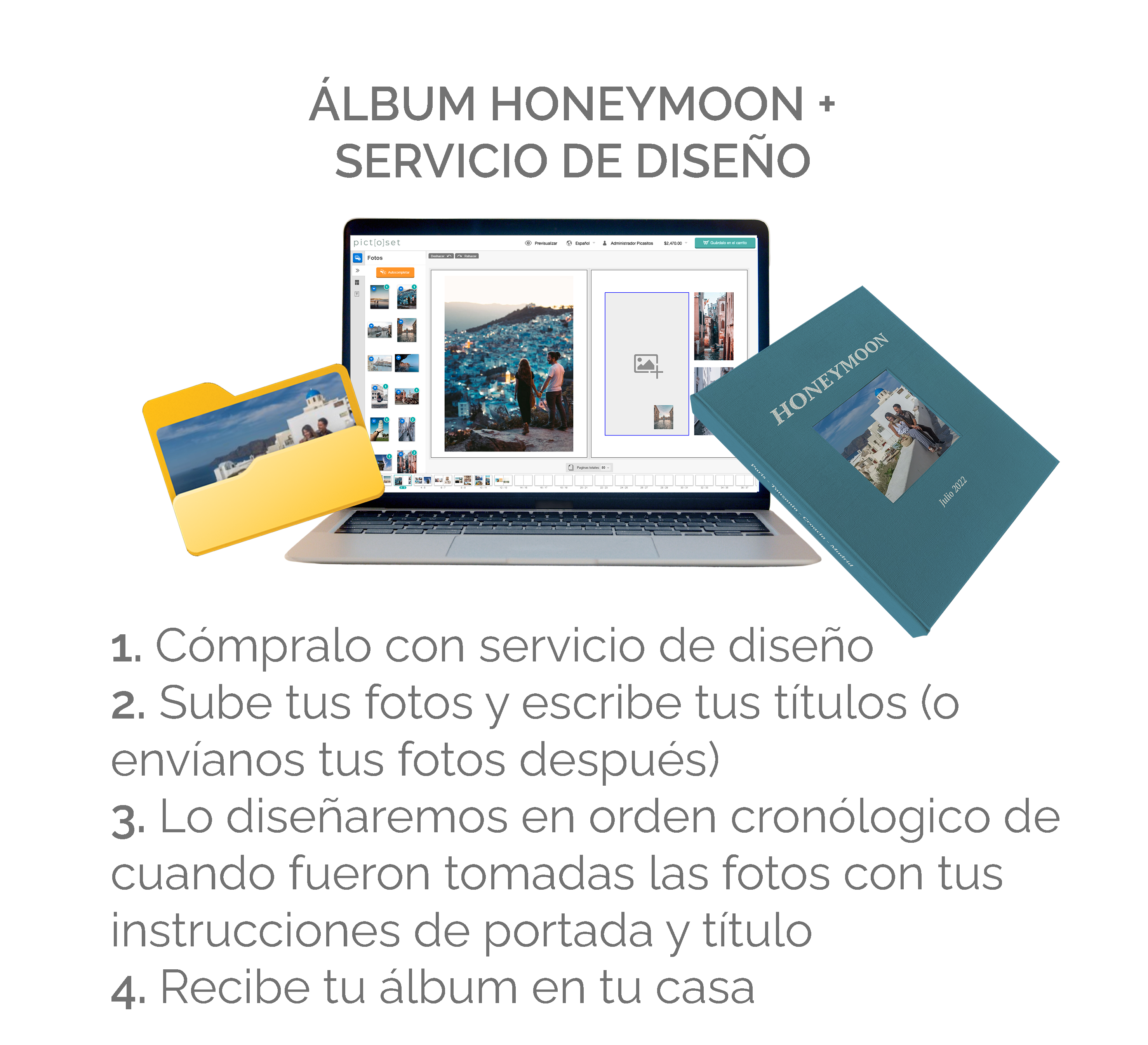 Álbum Honeymoon + Servicio de Diseño