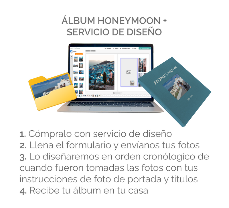 Álbum Honeymoon + Servicio de Diseño