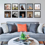 Frame set collage de 10 marcos de 20x20 cm eco-friendly o easy paste para decorar tu sala en color negro